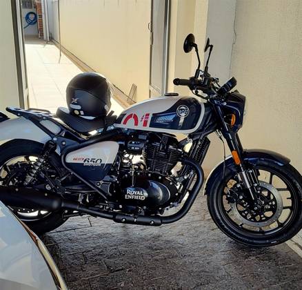 ROYAL ENFIELD SHOTGUN 650 STENCIL WHITE 